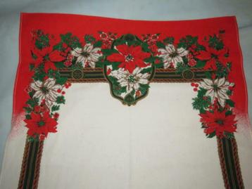 Vintage traditionele Zweedse kerststof met kerststerren 1 beschikbaar voor biedingen