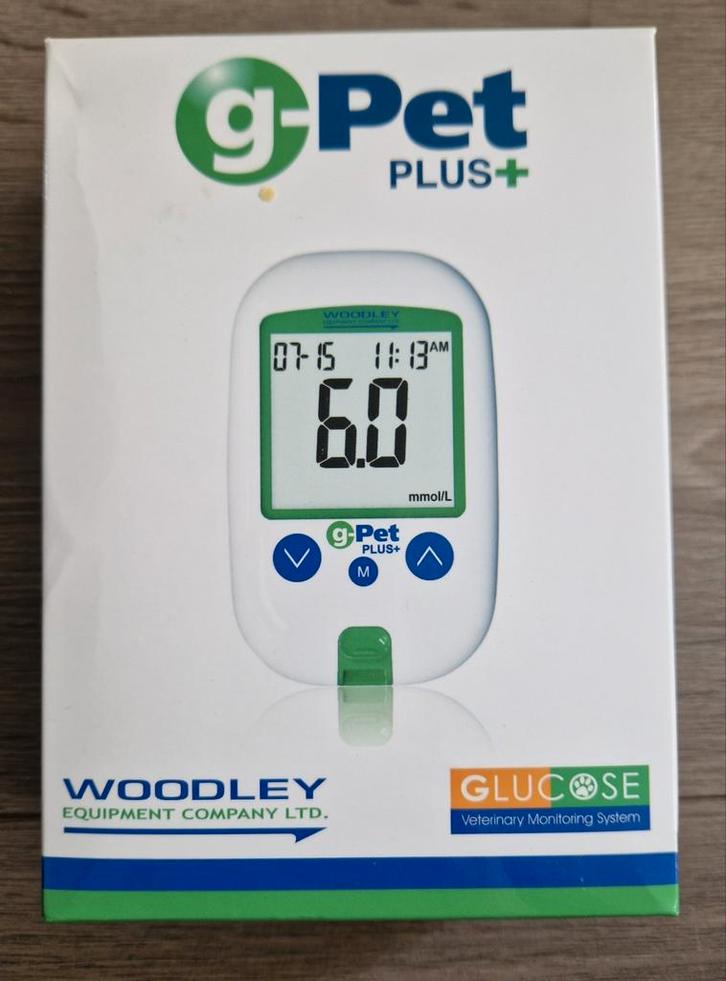 G-pet plus+ glucosemeter voor diabetes bij dieren in mmol/L, Dieren en Toebehoren, Overige Dieren-accessoires, Zo goed als nieuw