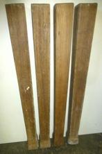 DIV. ANTIEKE EIKEN TAFELPOTEN + 4 ZIJPLANKEN VAN EEN BED, Ophalen of Verzenden