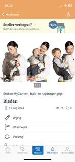 Stokke MyCarrier buik- en rugdrager, Kinderen en Baby's, Babydragers en Draagdoeken, Ophalen, Zo goed als nieuw, Draagzak