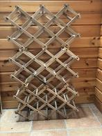 4 houten harmonica wijnrekken, Gebruikt, Ophalen of Verzenden, 25 flessen of meer, Minder dan 50 cm