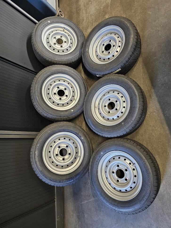 Stalen Velgen met Banden, Auto diversen, Aanhangwagen-onderdelen, Nieuw, Ophalen