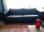 Zwart leren Machalke Pablo 3 zitsbank, Huis en Inrichting, Gebruikt, Driepersoons, Ophalen of Verzenden, Rechte bank