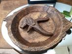 Antieke schaal met notenkraker hout, Antiek en Kunst, Ophalen of Verzenden
