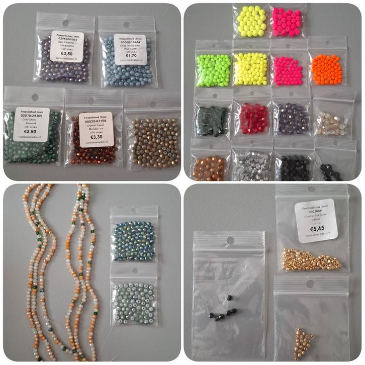 Firepolished en Facet kralen in verschillende maten, Hobby en Vrije tijd, Kralen en Sieraden maken, Nieuw, Kraal, Ophalen of Verzenden