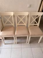 Keukenstoel, Huis en Inrichting, Gebruikt, Drie, Wit, Hout