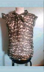 Tijgerprint blouse, Ophalen of Verzenden, Zo goed als nieuw, Maat 42/44 (L), Bruin