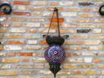 Oosterse mozaiëk hanglamp / lamp met diverse kleuren glas, Antiek en Kunst, Ophalen of Verzenden