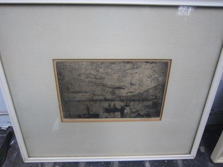 POPPE DAMAVE(P.Scheen), Zweden, Ets van Haven/Schepen, Antiek en Kunst, Kunst | Etsen en Gravures, Ophalen