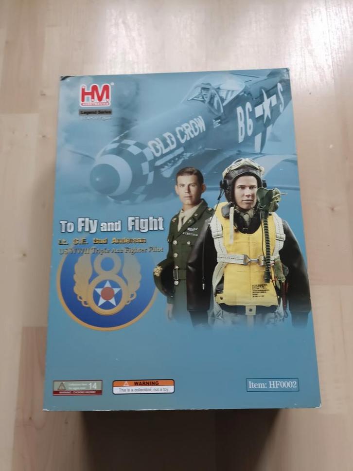 Hobbymaster 1/6 fighter pilot Bud Anderson, Verzamelen, Militaria | Tweede Wereldoorlog, Nederland, Ophalen of Verzenden