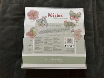 Little Dutch Puzzel 6-in-1 Bloemen & Vlinders - Nieuw beschikbaar voor biedingen