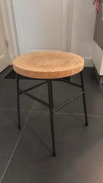 Bijzettafeltje / krukje kurk, Minder dan 55 cm, Gebruikt, Metaal of Aluminium, Rond