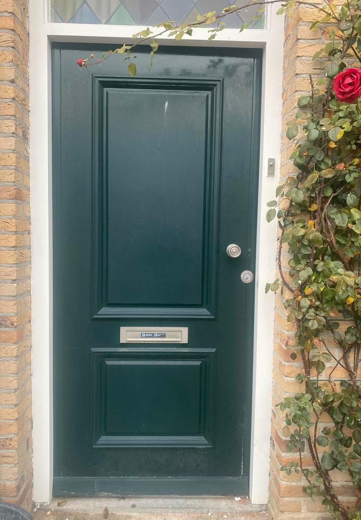 Hardhouten Voordeur - Goede Staat, Doe-het-zelf en Verbouw, Deuren en Horren, Gebruikt, Buitendeur, 200 tot 215 cm, 80 tot 100 cm