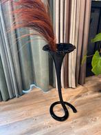 Zwarte Design Trompetvaas Kelkvaas, Zwart, Ophalen of Verzenden, 75 cm of meer, Glas