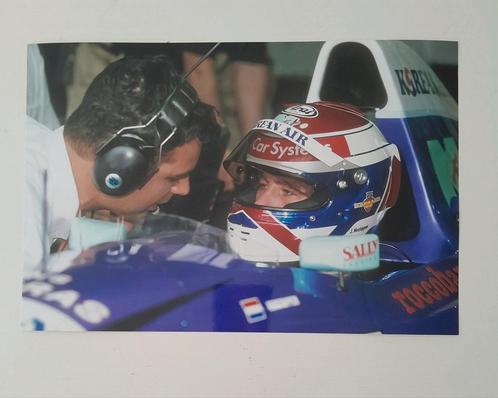 Vintage echte foto poster Jos Verstappen Simtek 1995, Verzamelen, Automerken, Motoren en Formule 1, Zo goed als nieuw, Formule 1