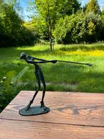 Gestileerd bronzen beeld golfer, Antiek en Kunst, Ophalen of Verzenden