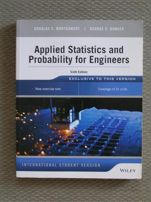 Applied Statistics and Probability for Engineers* 6e Edition, Boeken, Studieboeken en Cursussen, Nieuw, WO, Ophalen of Verzenden
