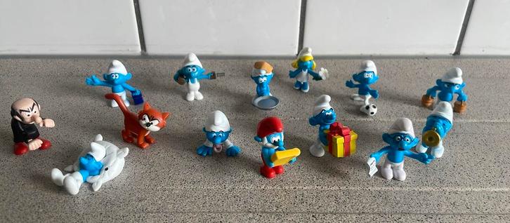 14 verschillende Smurfen poppetjes Gargamel Azraël, Verzamelen, Smurfen, Zo goed als nieuw, Verschillende Smurfen, Ophalen of Verzenden