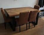 Eettafel Mangohout Lengte x Breedte x Hoogte = 160x101x80, Huis en Inrichting, Ophalen, Zo goed als nieuw