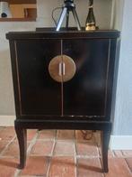 Zwart Chinees dressoir/kastje - massief hout, Ophalen, Met deur(en), Teakhout, 50 tot 100 cm