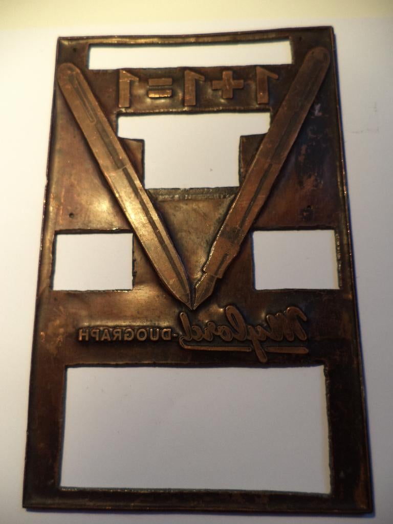 oude vulpennen DUOGRAPH pen Mylord drukplaat sjabloon brass, Verzamelen, Ophalen of Verzenden, Zo goed als nieuw, Vulpen, Overige merken