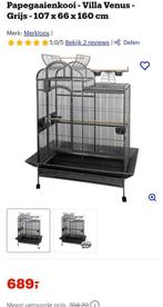 Grote mooie vogelkooi, Dieren en Toebehoren, Vogels | Hokken en Kooien, Ophalen, Zo goed als nieuw, Aluminium, Vogelkooi