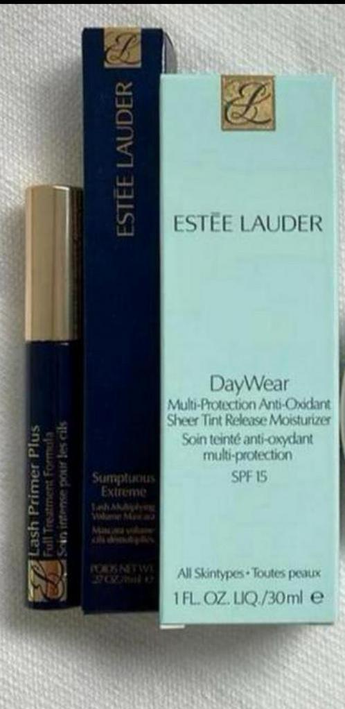 Estee Lauder Daywear en mascara set NIEUW, Sieraden, Tassen en Uiterlijk, Uiterlijk | Gezichtsverzorging, Zo goed als nieuw, Verzorging