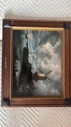 Hollands Landschap met Molen en Boot -naar J. van Ruisdael, Antiek en Kunst, Ophalen of Verzenden