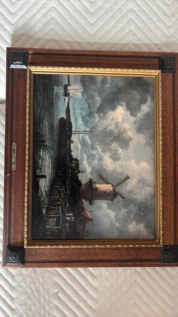  Hollands Landschap met Molen en Boot -naar J. van Ruisdael beschikbaar voor biedingen