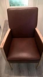 TE koop aangeboden mooi relax stoel bruin leer., Huis en Inrichting, Stoelen, Ophalen, Bruin, Leer, Zo goed als nieuw