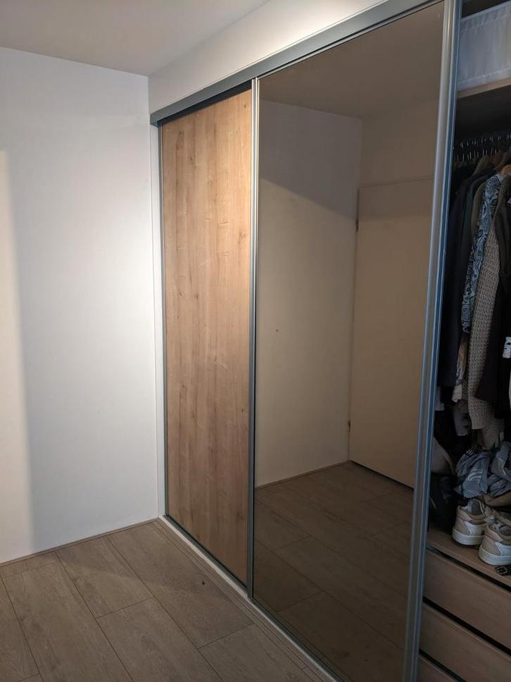 Deuren en rails inbouwkast, Huis en Inrichting, Kasten | Kledingkasten, Zo goed als nieuw, 200 cm of meer, 200 cm of meer, Ophalen