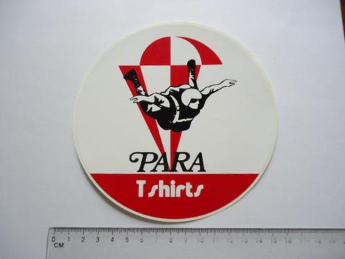 sticker oud PARA T SHIRT parachute groot strip pop retro, Verzamelen, Stickers, Zo goed als nieuw, Bedrijf of Vereniging, Verzenden