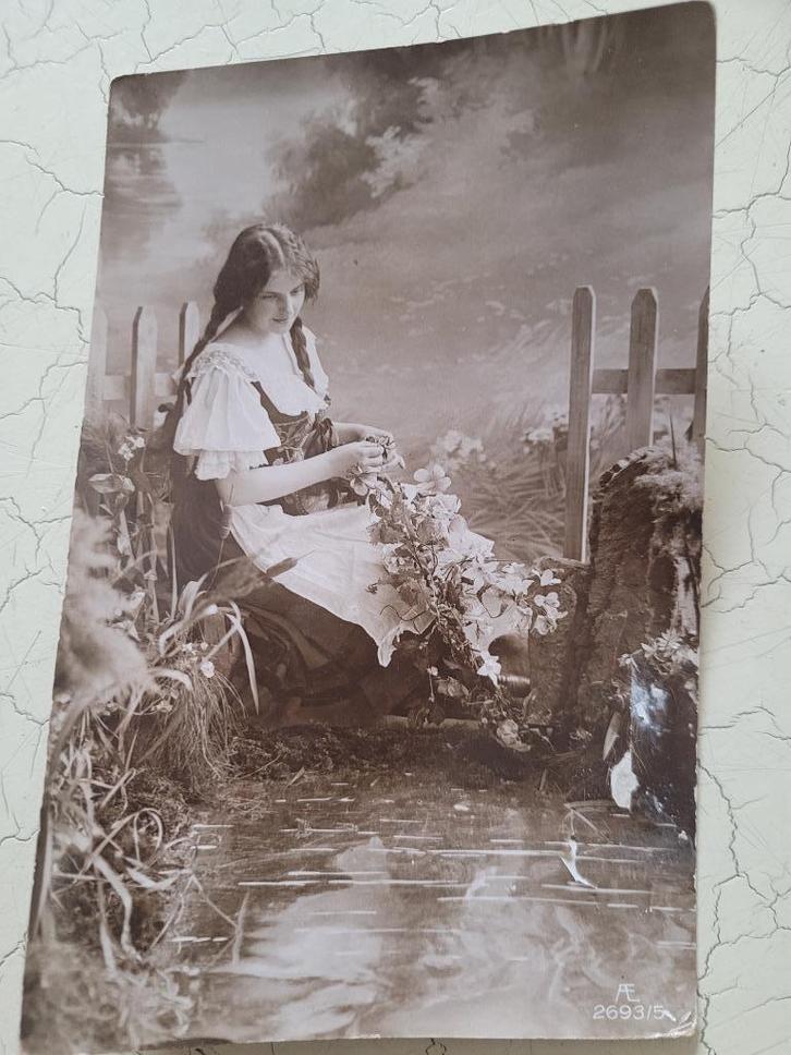 Zeer oude gelopen Franse kaart, Verzamelen, Ansichtkaarten | Themakaarten, Gelopen, 1940 tot 1960, Overige thema's, Ophalen of Verzenden