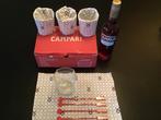 4 Campari glazen met campari roerstaafjes, Verzamelen, Ophalen of Verzenden, Zo goed als nieuw, Overige typen
