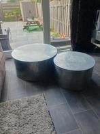 2x Medina Salontafel/bijzettafel, Huis en Inrichting, Tafels | Salontafels, Gebruikt, 50 tot 100 cm, Rond, Metaal