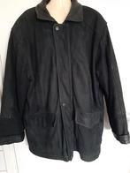 Mooie zwarte coat suède met nappa leer XL, Kleding | Heren, Ophalen of Verzenden, Zo goed als nieuw, Maat 56/58 (XL), Zwart