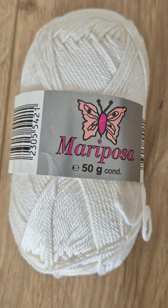 Mariposa. Haak / Breigaren. 1 ½ Bol. Ecru / Crème., Hobby en Vrije tijd, Breien en Haken, Nieuw, Breien of Haken, Wol of Garen