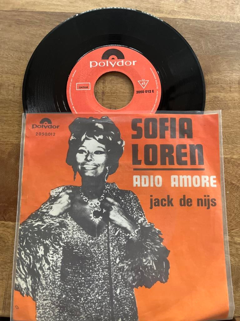Sofia Loren - Adio Amore Single, 7 inch, Single, Ophalen of Verzenden, Zo goed als nieuw