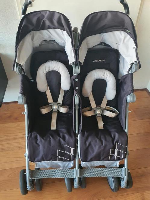ZGAN Maclaren twin techno duo buggy, luxe versie, Kinderen en Baby's, Tweelingen en Meerlingen, Zo goed als nieuw, Kinderwagen of Buggy