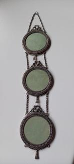 Oude Tinnen Strik Fotolijstjes - 7x7 cm, Ophalen of Verzenden