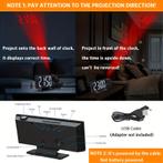 LED Projectie Wekker met 180 Verstelbare Projectie, Ophalen of Verzenden, Nieuw, Digitaal