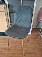 4 grijze eetkamerstoelen jysk jonstrup, Huis en Inrichting, Stoelen, Ophalen, Gebruikt, Vier, Stof