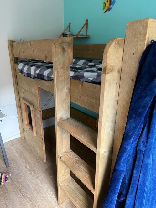 Hoogslaper Jorg steigerhout, Kinderen en Baby's, Kinderkamer | Stapelbedden en Hoogslapers, Gebruikt, Hoogslaper, Ophalen