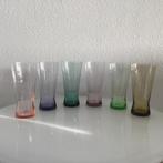 Cascade Set van 6 vintage gekleurde glazen Jaren 60, Verzamelen, Glas en Borrelglaasjes, Ophalen of Verzenden, Gebruikt