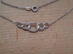 zilveren vintage ketting met gourmet hanger [669], Sieraden, Tassen en Uiterlijk, Kettingen, Met hanger, Verzenden, Zo goed als nieuw