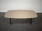 Deens ovale eettafel HPL taupe 180x80, Huis en Inrichting, Tafels | Eettafels, Zo goed als nieuw, 150 tot 200 cm, Ovaal, Info@betaalbaar-design.nl
