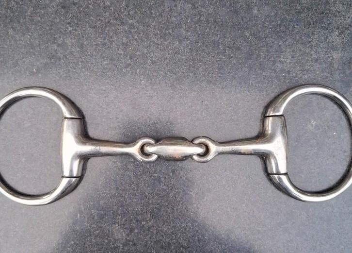 Dubbel gebroken bustrens bit maat 12,5 CM, Dieren en Toebehoren, Paarden en Pony's | Hoofdstellen en Tuigage, Gebruikt, Recreatie