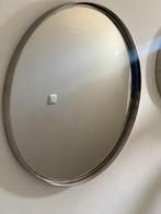 Zilver rond spiegel diameter 60 cm en 30cm, Huis en Inrichting, Minder dan 100 cm, Rond, Zo goed als nieuw, 50 tot 75 cm