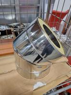 NIEUWE DUBBELWANDIGE RVS BOCHT 150-250 MM 48 GRADEN, Doe-het-zelf en Verbouw, Buizen en Afvoer, Nieuw, Ophalen of Verzenden, Rvs