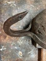 Mooi antiek drieschijfsblok hout. Gereedschap met verhaal, Antiek en Kunst, Antiek | Gereedschap en Instrumenten, Ophalen of Verzenden
